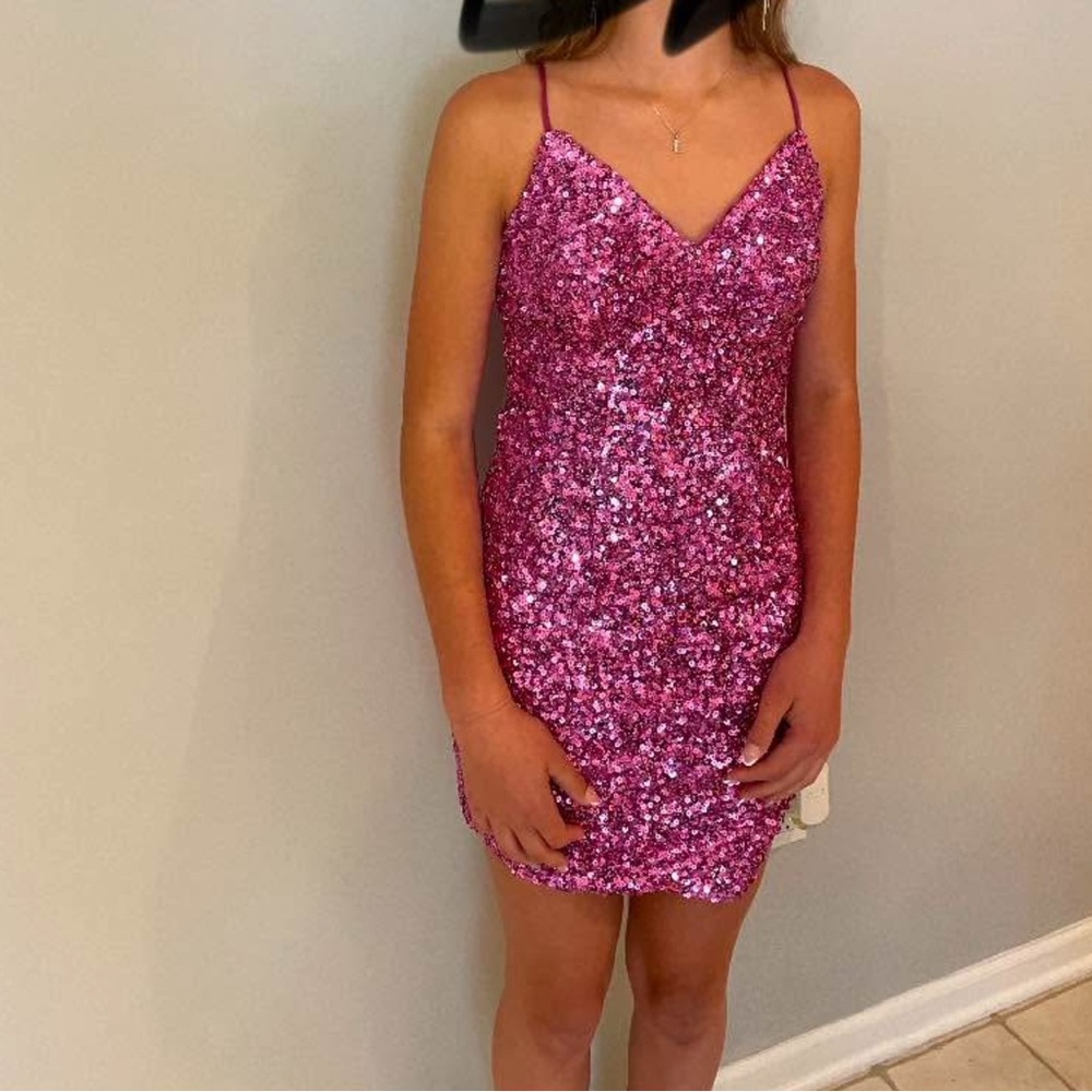 Jules & Cleo size 2 pink semi prom gown formal dress